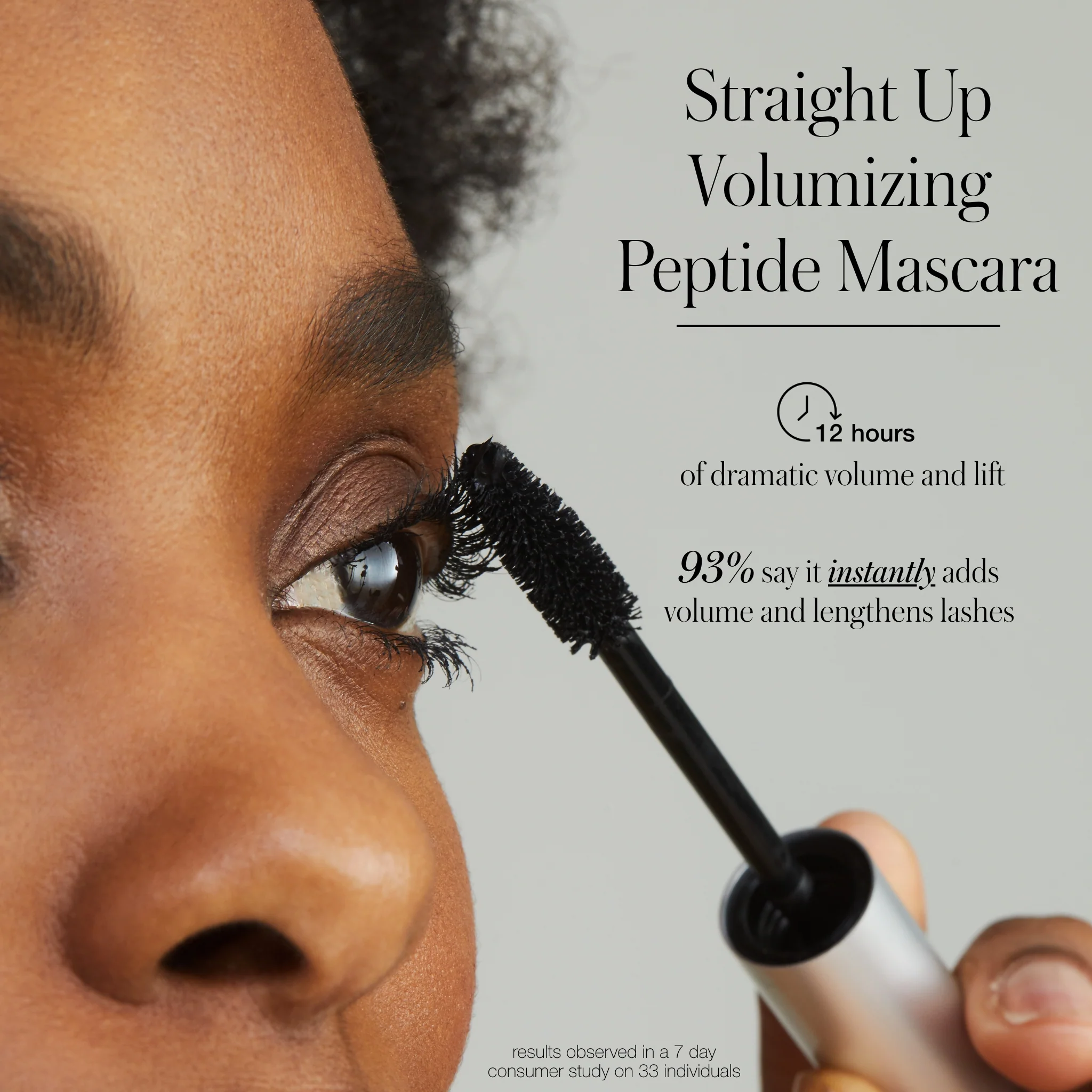 Straight Up™ Volumizing Peptide Mascara - Image 7